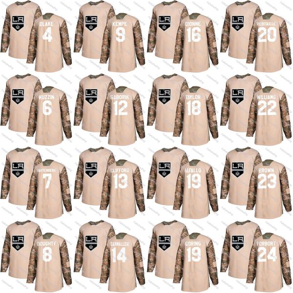 Los Angeles Kings 2017 Camo Veterans Day 8 Drew Doughty 24 Derek Forbort 22 Tiger Williams 20 Luc Robitaille 23 Dustin Brown Jersey
Los Angeles Kings 2017 Camo Veterans Day 8 Drew Doughty 24 Derek Forbort 22 Tiger Williams 20 Luc Robitaille 23 Dustin Brown Jersey