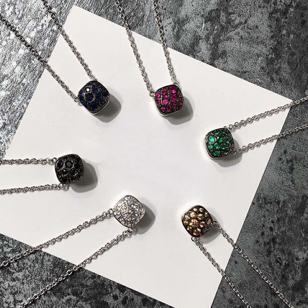 jewelry spot fashion personalized gemstone pendant necklace square honeycomb copper micro-inlaid color stone necklace travel party gift, Silver
jewelry spot fashion personalized gemstone pendant necklace square honeycomb copper micro-inlaid color stone necklace travel party gift, Silver