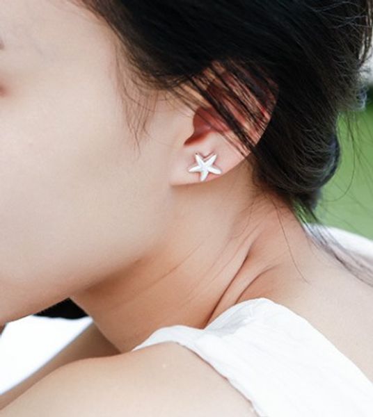 s925 stud earrings womens 3d brushed star silver sterling ear studs lovely earrings, Golden;silver
s925 stud earrings womens 3d brushed star silver sterling ear studs lovely earrings, Golden;silver