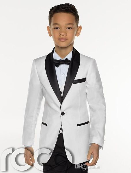 

new fashion white boy formal wear handsome boy kid attire wedding apparel blazer birthday party prom suit(jacket+pants+tie+vest ) 17, Black