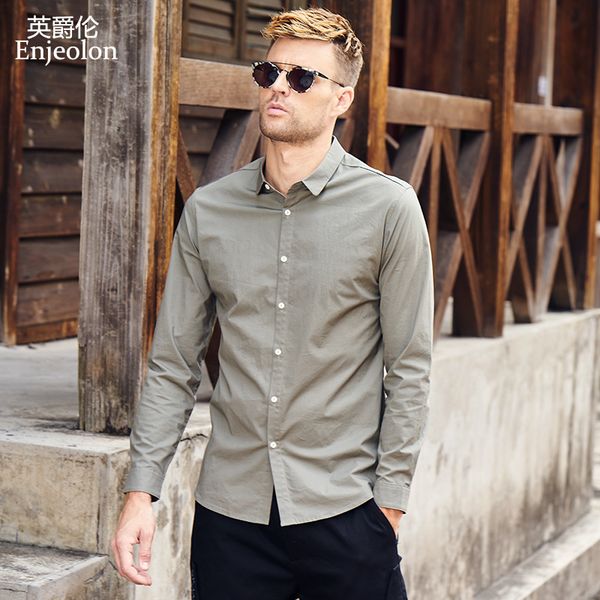 enjeolon new solid shirts men casual shirts blouse cotton long sleeve shirts base casual shirt men 3xl clothes cxcy2515, White;black
enjeolon new solid shirts men casual shirts blouse cotton long sleeve shirts base casual shirt men 3xl clothes cxcy2515, White;black
