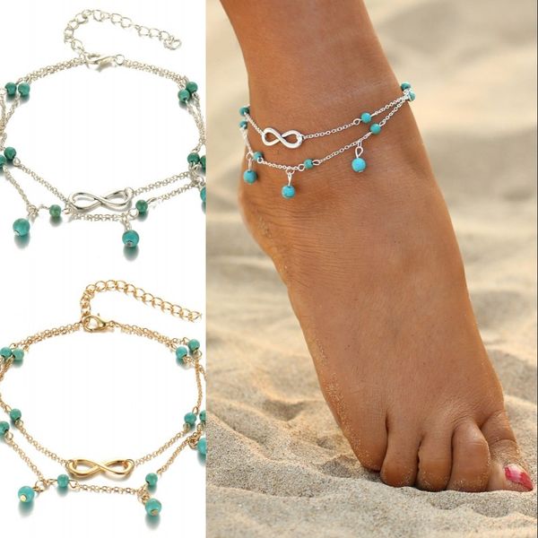 women double chain beads pendant anklet women gold silver color foot chain bracelet charms for beach anklet chain, Red;blue
women double chain beads pendant anklet women gold silver color foot chain bracelet charms for beach anklet chain, Red;blue