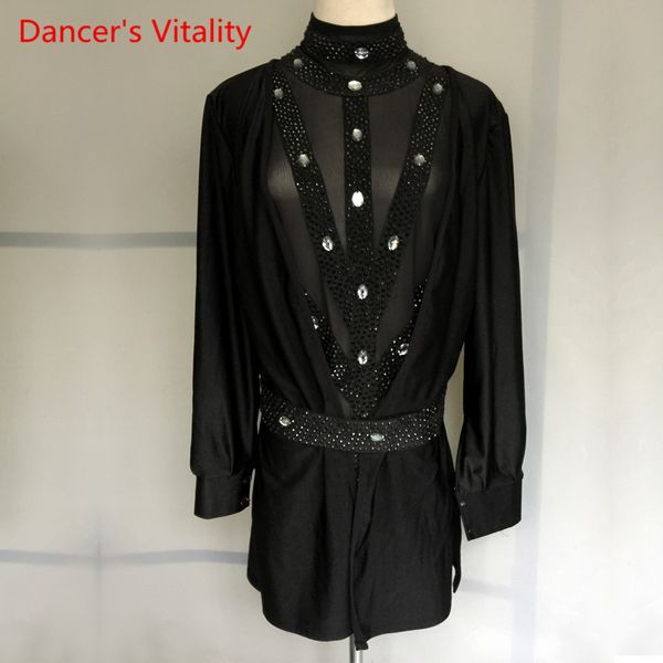men's latin dance luxury diamond high collar long sleeves clothes kids latin rumba samba dance competition costumes, Black;red
men's latin dance luxury diamond high collar long sleeves clothes kids latin rumba samba dance competition costumes, Black;red