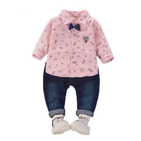 autumn new fashion baby boys clothing sets children's cartoon print gentleman bow shirt + jeans 2 pcs suit kids cotton clothes, White
autumn new fashion baby boys clothing sets children's cartoon print gentleman bow shirt + jeans 2 pcs suit kids cotton clothes, White