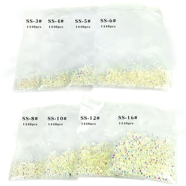 1 bag x1440 clear ab nail rhinestones glass flat bottom multi-size crystals manicure nail art 3d decorations strass gems zd05-14, Silver;gold
1 bag x1440 clear ab nail rhinestones glass flat bottom multi-size crystals manicure nail art 3d decorations strass gems zd05-14, Silver;gold
