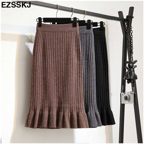 2018 knee-length women's knitting line fishtail skirt autumn skirt package hip brunette skirts female sweater pencil sexy, Black
2018 knee-length women's knitting line fishtail skirt autumn skirt package hip brunette skirts female sweater pencil sexy, Black