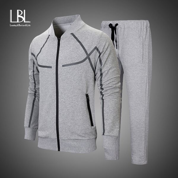 2018 men's sportwear suit sweatshirt tracksuit without hoodie men casual active suit zipper outwear 2 pieces jacket+pants sets, Gray
2018 men's sportwear suit sweatshirt tracksuit without hoodie men casual active suit zipper outwear 2 pieces jacket+pants sets, Gray