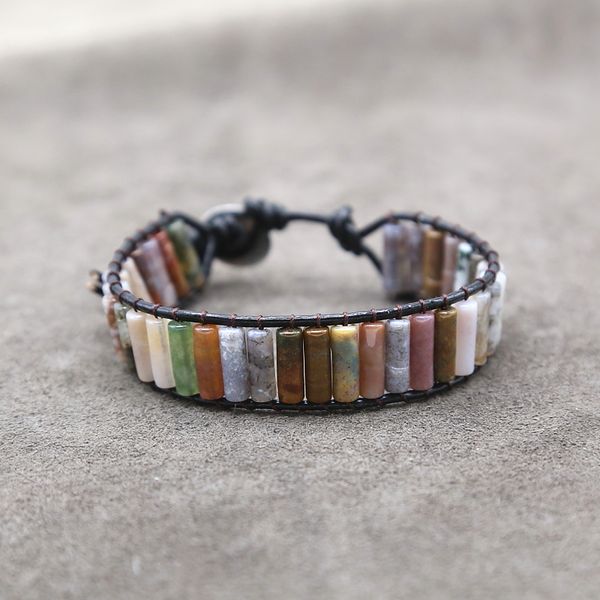 leather wrap bracelets for women boho cylinder beads wrap bracelet genuine leather men bracelet natural stone jewelry drop ship, Golden;silver
leather wrap bracelets for women boho cylinder beads wrap bracelet genuine leather men bracelet natural stone jewelry drop ship, Golden;silver