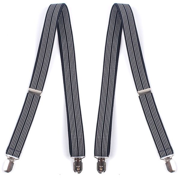 european and american fashion 2.5cm wide striped suspenders for men and women clip straps fy18110103, Black;white
european and american fashion 2.5cm wide striped suspenders for men and women clip straps fy18110103, Black;white