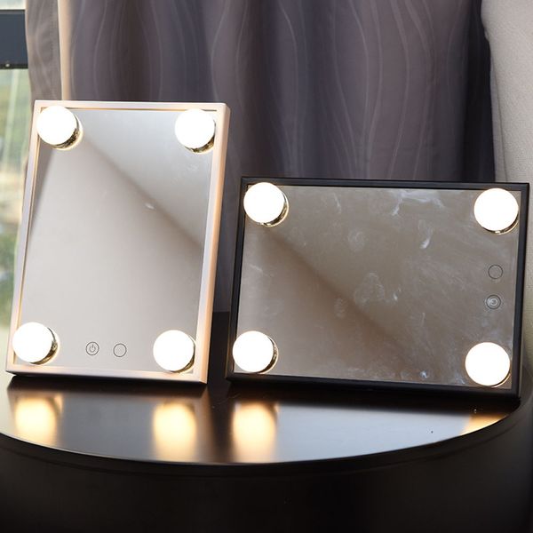 hollywood lighted vanity mirror 4 led bulb tabletop portable led adjustable light cosmetic make up mirror touch screen
hollywood lighted vanity mirror 4 led bulb tabletop portable led adjustable light cosmetic make up mirror touch screen
