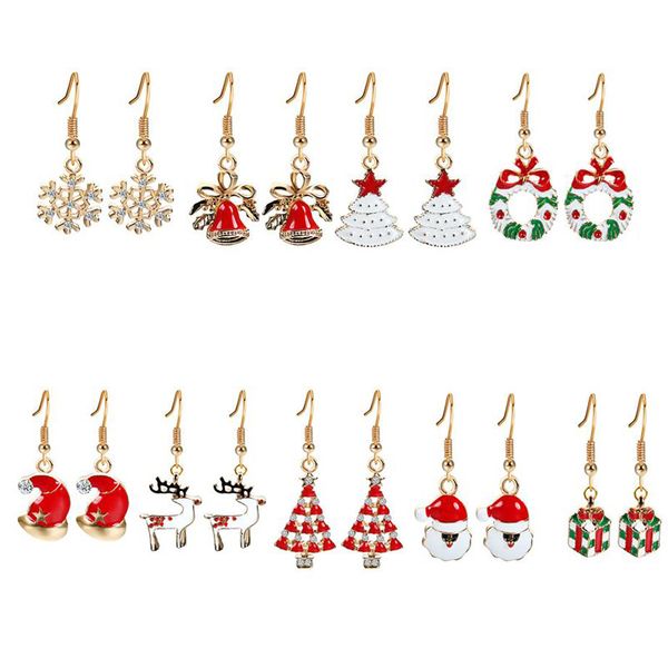 wholesale fahion santa claus snowflake christmas gift earrings set snow gift hat bell milu deer tree 9pairs/set mix order, Silver
wholesale fahion santa claus snowflake christmas gift earrings set snow gift hat bell milu deer tree 9pairs/set mix order, Silver