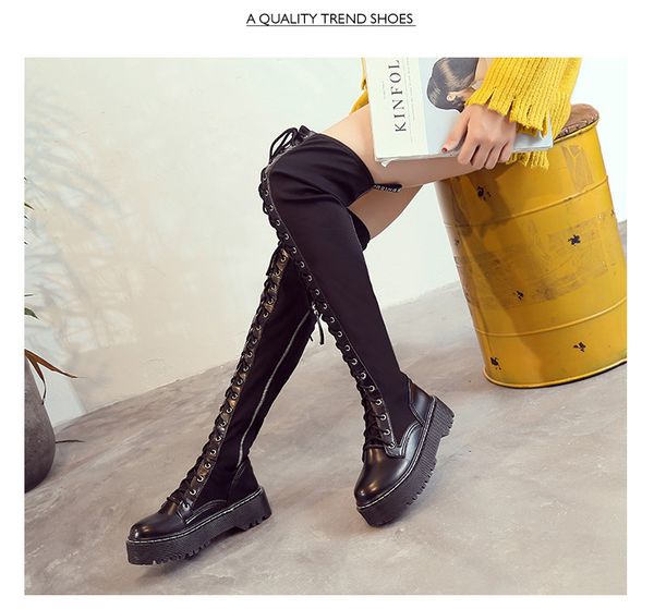 new brand designer elastic thigh high boots over knee chunky heel shoes for women and ladies martin lycra boots zywb07, Black
new brand designer elastic thigh high boots over knee chunky heel shoes for women and ladies martin lycra boots zywb07, Black