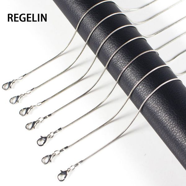 regelin new 41/45/50/60cm length stainless steel chain snake chain clavicular lobster clasps simple chains necklace, Silver
regelin new 41/45/50/60cm length stainless steel chain snake chain clavicular lobster clasps simple chains necklace, Silver