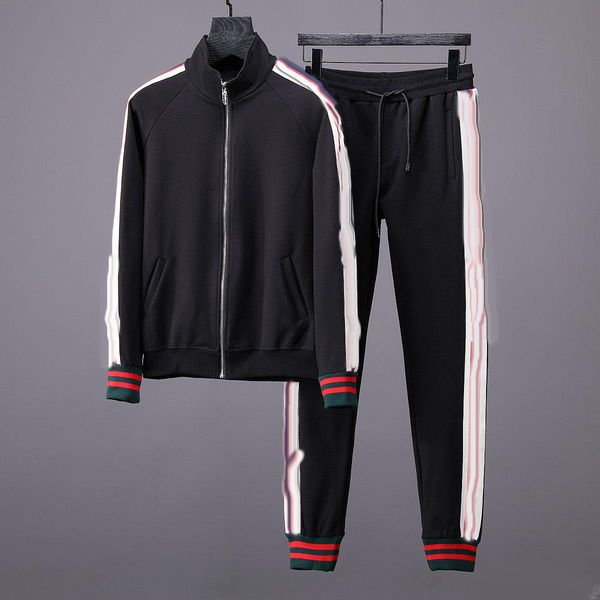 17 18 designer brands edition autumn winter men's clothing red green stripe sports set lettering print zipper set sweatshirt jacket, Gray
17 18 designer brands edition autumn winter men's clothing red green stripe sports set lettering print zipper set sweatshirt jacket, Gray