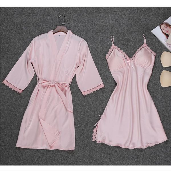 winter women ladies soft satin silk bathrobe nightgown sets kimono pajamas lingerie nightdress sleepwear chemise de nuit femme, Black;red
winter women ladies soft satin silk bathrobe nightgown sets kimono pajamas lingerie nightdress sleepwear chemise de nuit femme, Black;red