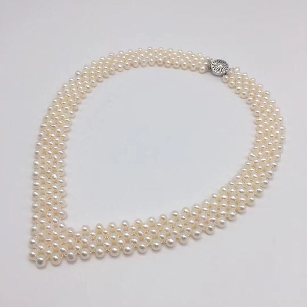 4-5mm freshwater round unique 3 rows pearls string strands hearts v design necklace for mom lover ladies classcial fine jewelry, Silver
4-5mm freshwater round unique 3 rows pearls string strands hearts v design necklace for mom lover ladies classcial fine jewelry, Silver