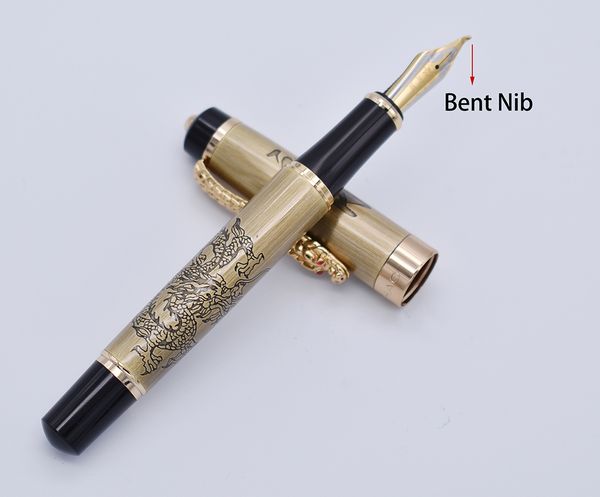 jinhao fude calligraphy fountain pen bent nib, descendants of the dragon, brassy for art, painting, writing office supplies
jinhao fude calligraphy fountain pen bent nib, descendants of the dragon, brassy for art, painting, writing office supplies