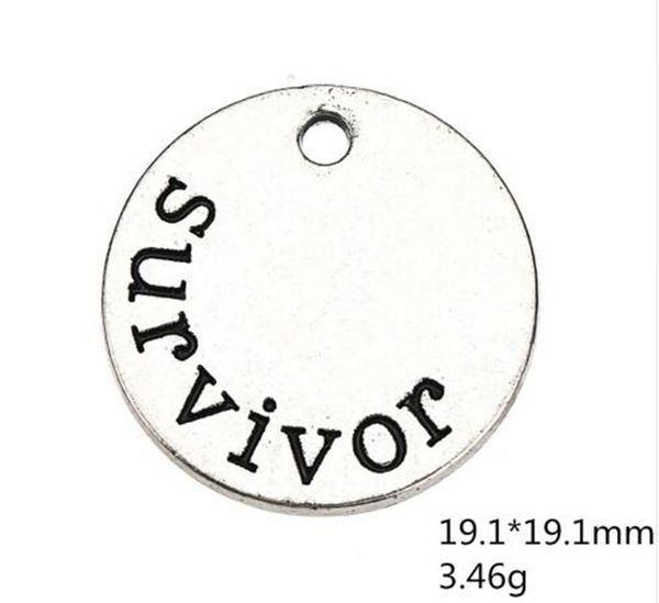 2021 antique silver plated survivor engraved on round disc awareness inspirational word charms other customized jewelry, Bronze;silver
2021 antique silver plated survivor engraved on round disc awareness inspirational word charms other customized jewelry, Bronze;silver