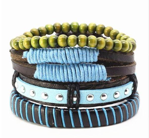 new fashion vintage leather rope handmade bead woven men bracelets women bangles female homme men jewelry accessories 4pcs/set, Golden;silver
new fashion vintage leather rope handmade bead woven men bracelets women bangles female homme men jewelry accessories 4pcs/set, Golden;silver