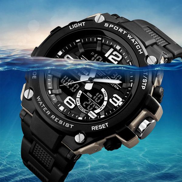 multifunction waterproof luminous sports leisure watch men men sport analog digital wrist watch gift relogio, Slivery;brown
multifunction waterproof luminous sports leisure watch men men sport analog digital wrist watch gift relogio, Slivery;brown