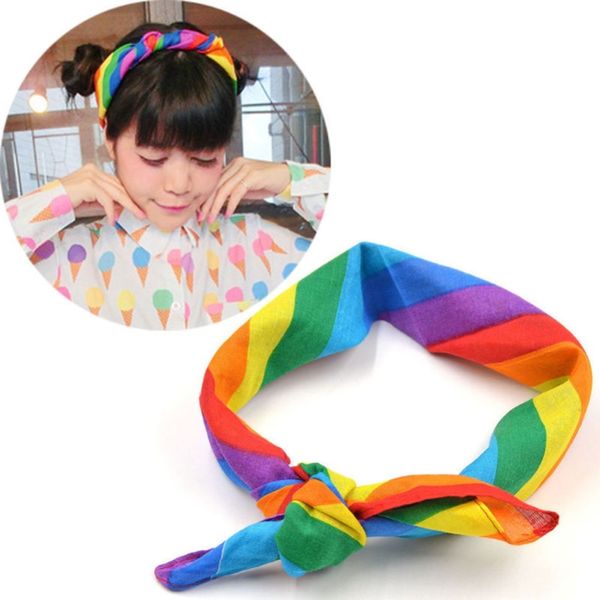 stylish 55*55cm small square scarf cotton rainbow stripe headband gay pride face mask neck scarf headwear for women accessories
stylish 55*55cm small square scarf cotton rainbow stripe headband gay pride face mask neck scarf headwear for women accessories