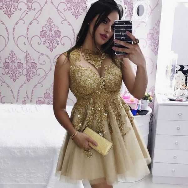 2019 gold appliques homecoming dresses jewel neck sleeveless beaded sequins tulle short cocktail party dresses, Blue;pink
2019 gold appliques homecoming dresses jewel neck sleeveless beaded sequins tulle short cocktail party dresses, Blue;pink