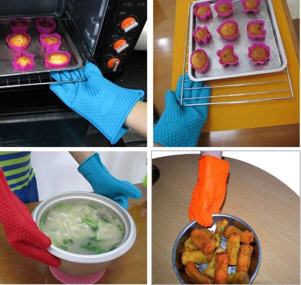 housekeeping 27*14.5cm silicone bbq gloves anti slip heat resistant microwave oven pot baking cooking kitchen tool five fingers gloves
housekeeping 27*14.5cm silicone bbq gloves anti slip heat resistant microwave oven pot baking cooking kitchen tool five fingers gloves