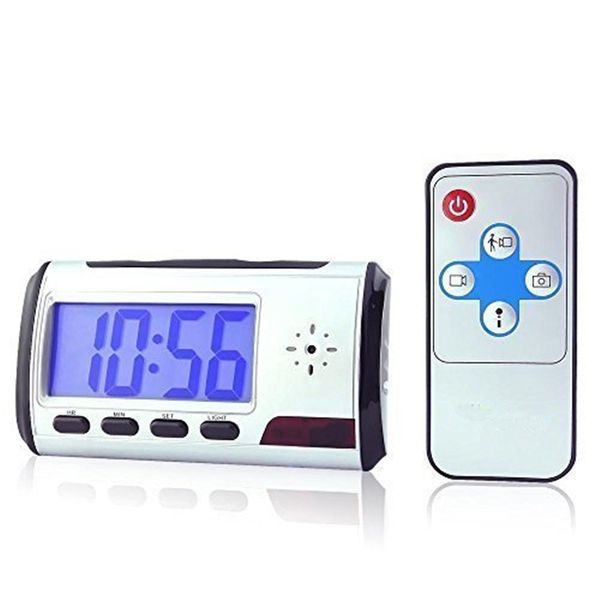 mini security camera clock hd 1280*960 digital alarm clock camera motion detector digital video recorder with remote control for security, Black
mini security camera clock hd 1280*960 digital alarm clock camera motion detector digital video recorder with remote control for security, Black