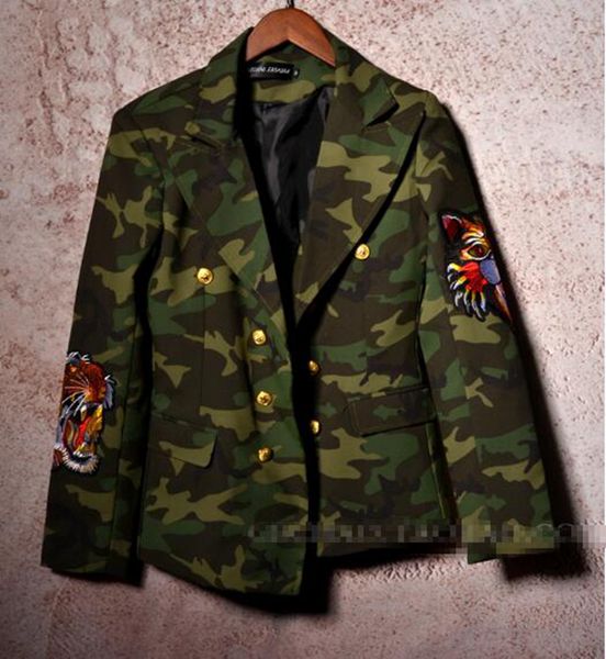 man han edition of the new fashion boutique personality anchor bar singer stage costumes camouflage buiter ribbon double-breasted coat m-2xl, Black;red
man han edition of the new fashion boutique personality anchor bar singer stage costumes camouflage buiter ribbon double-breasted coat m-2xl, Black;red