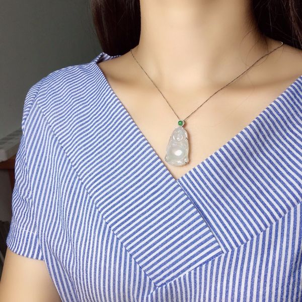 fine jewelry real 18k white gold station buddhanatural burmes jade gemstones pendant necklace fine women pendants necklaces, Silver
fine jewelry real 18k white gold station buddhanatural burmes jade gemstones pendant necklace fine women pendants necklaces, Silver