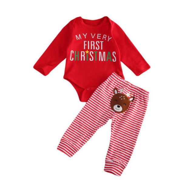 2018 newborn baby boys girls christmas xmas clothes romper pants outfits set 2pcs hot, White
2018 newborn baby boys girls christmas xmas clothes romper pants outfits set 2pcs hot, White