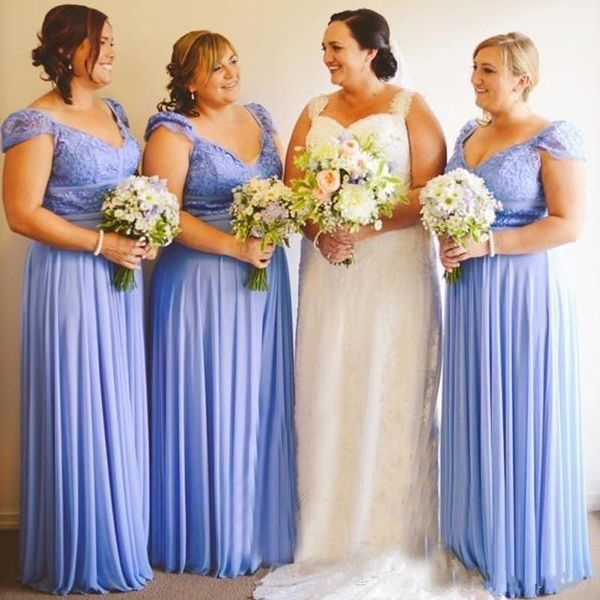 2018 blue v-neck chiffon a-line country bridesmaid dresses lace cap sleeves ruffle draped plus size junior maid of honor evening prom gowns, White;pink
2018 blue v-neck chiffon a-line country bridesmaid dresses lace cap sleeves ruffle draped plus size junior maid of honor evening prom gowns, White;pink