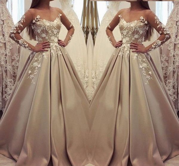 3d applique champagne prom dresses long with illusion long sleeve bateau hollow back a-line evening dress women party dress formal gowns, Black
3d applique champagne prom dresses long with illusion long sleeve bateau hollow back a-line evening dress women party dress formal gowns, Black