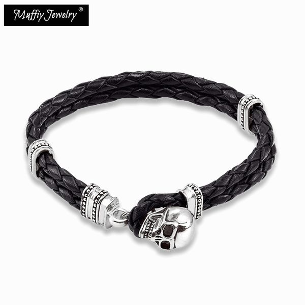 skull leather bracelet,style good jewelry for soul women,2017 leather gift in 925 sterling silver,super deals, Black
skull leather bracelet,style good jewelry for soul women,2017 leather gift in 925 sterling silver,super deals, Black