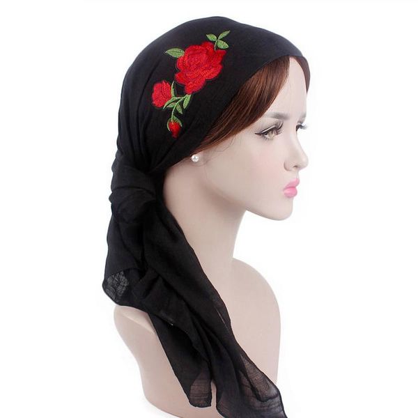women's rose embroidery scarf caps chemotherapy caps winter warm solid idyllic flower turban scarf head wrap, Blue;gray
women's rose embroidery scarf caps chemotherapy caps winter warm solid idyllic flower turban scarf head wrap, Blue;gray