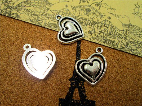 30pcs-antique tibetan silver tone heart with triple heart design charms pendant 24x26mm, Bronze;silver
30pcs-antique tibetan silver tone heart with triple heart design charms pendant 24x26mm, Bronze;silver