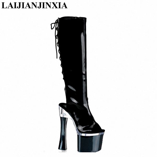 laijianjinxia new lace up knee-high boots for women ultra high heels 18cm/8cm platform shoes women boots night club footwear, Black
laijianjinxia new lace up knee-high boots for women ultra high heels 18cm/8cm platform shoes women boots night club footwear, Black