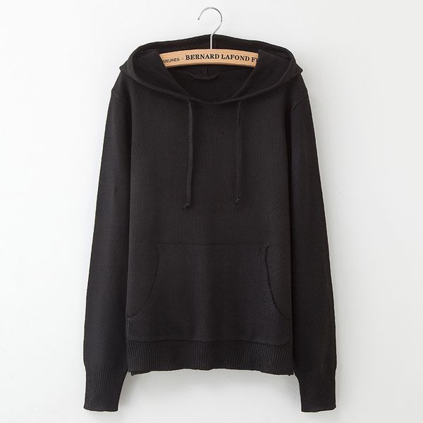 casual women sweater with pockets 2018 autumn winter knitted hooded sweater pullover black gray loose female sweaters outerwear, White;black
casual women sweater with pockets 2018 autumn winter knitted hooded sweater pullover black gray loose female sweaters outerwear, White;black