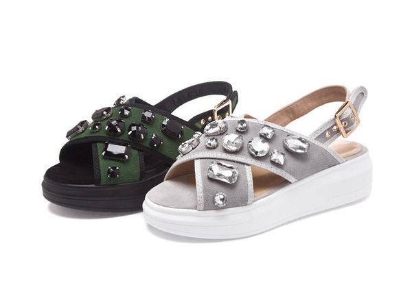 2018 Genuine Leather Women Sandals Sexy Crystal Gladiator Sandals Fashion Wedges Platform Summer Shoes Woman 1NX16
2018 Genuine Leather Women Sandals Sexy Crystal Gladiator Sandals Fashion Wedges Platform Summer Shoes Woman 1NX16