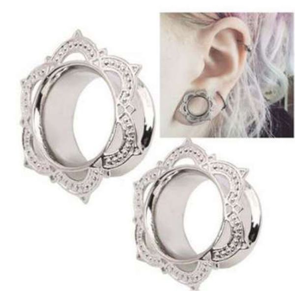 1pcs women men flower flared flesh tunnel ear plugs copper ear expander gauge body piercing jewelry orelha cartilagem, Silver
1pcs women men flower flared flesh tunnel ear plugs copper ear expander gauge body piercing jewelry orelha cartilagem, Silver