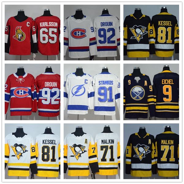 65 Erik Karlsson 92 Jonathan Drouin 71 Evgeni Malkin 81 Phil Kessel 91 Steve Stamkos 9 Jack Eichel Men's hockey Jersey Stitched logo
65 Erik Karlsson 92 Jonathan Drouin 71 Evgeni Malkin 81 Phil Kessel 91 Steve Stamkos 9 Jack Eichel Men's hockey Jersey Stitched logo