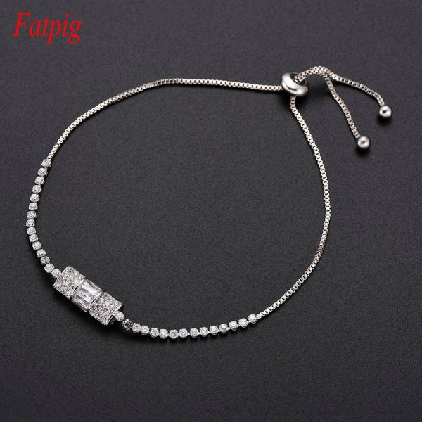 match rectangular korean bracelet women fashion cubic zircon adjustable alloy bracelets for girls wedding party jewelry, Black
match rectangular korean bracelet women fashion cubic zircon adjustable alloy bracelets for girls wedding party jewelry, Black