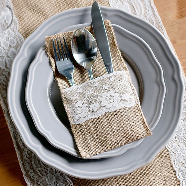 burlap cutlery holder vintage shabby chic jute lace tableware pouch packaging fork knife pocket home textiles party decoration wx9-791
burlap cutlery holder vintage shabby chic jute lace tableware pouch packaging fork knife pocket home textiles party decoration wx9-791
