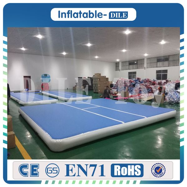 Inflatable Air Tumbling Track Traning Mat Gymnastics Cheerleading Landing Mats Gym For Training With Size 6m*6m*0.2m