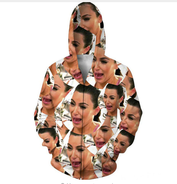 wholesale- fashion womens/mens kim kardashian crying graphic funny 3d print zipper jumper sweatshirt hoodies ll013, Black;brown
wholesale- fashion womens/mens kim kardashian crying graphic funny 3d print zipper jumper sweatshirt hoodies ll013, Black;brown