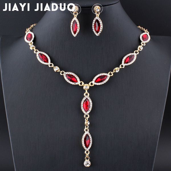 whole salejiayijiaduo red crystal necklace earrings bridal wedding jewelry set simple necklace tassel type for women gift lover 3 colors, Slivery;golden
whole salejiayijiaduo red crystal necklace earrings bridal wedding jewelry set simple necklace tassel type for women gift lover 3 colors, Slivery;golden