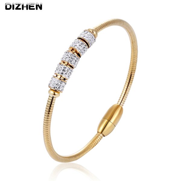 surface crystal adjustable cubic zircon bracelet bangle jewelry rose gold color stainless steel charm bracelet for women b18154, Black
surface crystal adjustable cubic zircon bracelet bangle jewelry rose gold color stainless steel charm bracelet for women b18154, Black