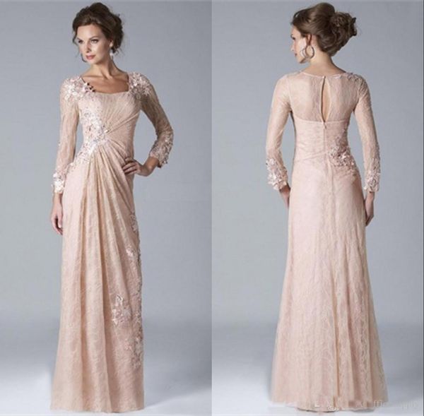 2019 Vintage Champagne Mother of the Bride Groom Dresses Square Neckline Long Sleeved Lace Chiffon Evening Gowns Cheap Custom Made
2019 Vintage Champagne Mother of the Bride Groom Dresses Square Neckline Long Sleeved Lace Chiffon Evening Gowns Cheap Custom Made