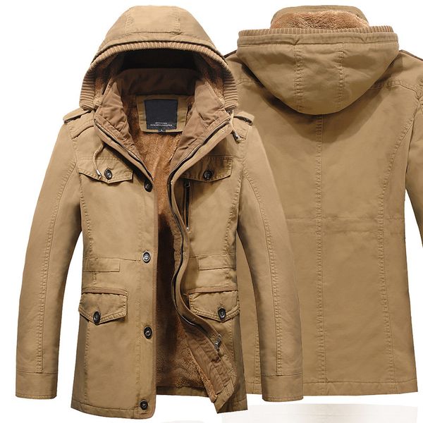 2018 new casual thicken hooded winter jacket men plus size loose veste homme hiver, Black
2018 new casual thicken hooded winter jacket men plus size loose veste homme hiver, Black
