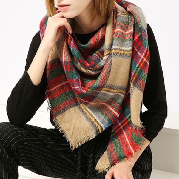 women plaid scarves grid tassel wrap oversized check shawl tartan cashmere triangle scarf winter fashion neckerchief lattice blankets z1723, Blue;gray
women plaid scarves grid tassel wrap oversized check shawl tartan cashmere triangle scarf winter fashion neckerchief lattice blankets z1723, Blue;gray